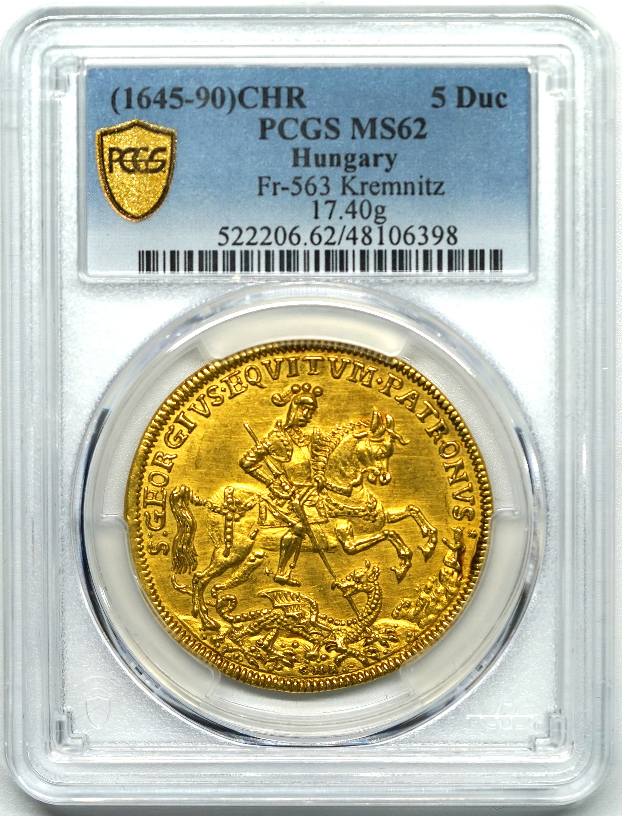 憧れの1枚】1645-90年 ハンガリー 5ダカット金貨 MS62 PCGS | ソブリン